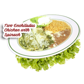 Two Enchiladas Chicken with Spinach